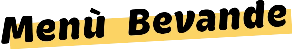 Menù Bevande